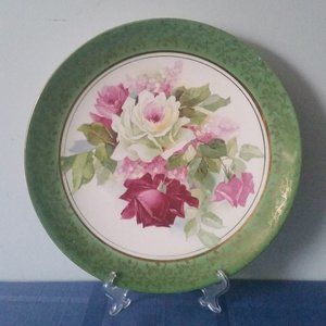 VINTAGE HAND PAINTED E.E.C.CO PORCELAIN 10.25" PLATE